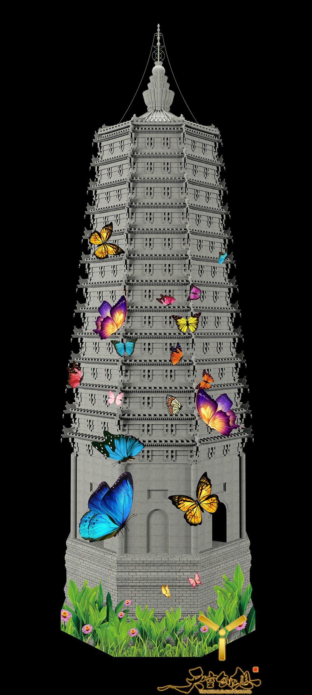 農(nóng)安遼塔3D Mapping秀(圖4)